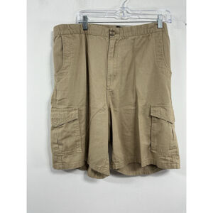 Mens Architect Cargo Shorts Tan XL Elastic Waist